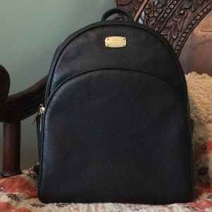Michael Kors Abbey black leather backpack